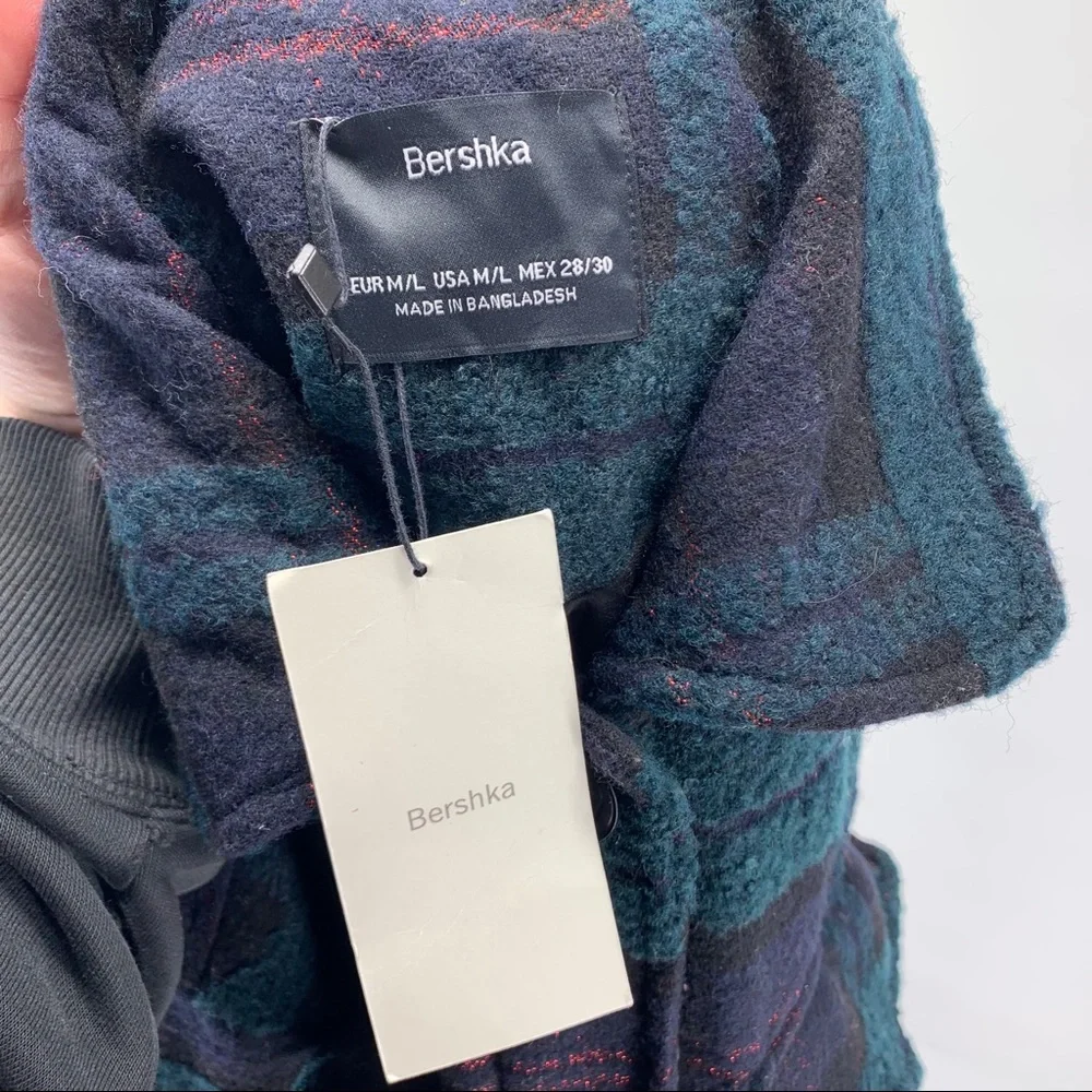 Bershka plaid wool